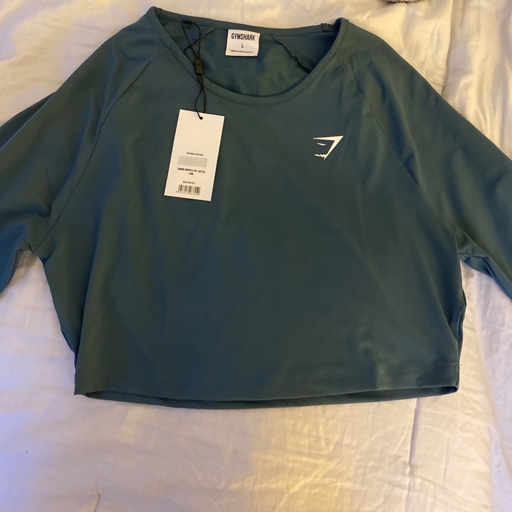 Gymshark training cropped long sleeve top- large